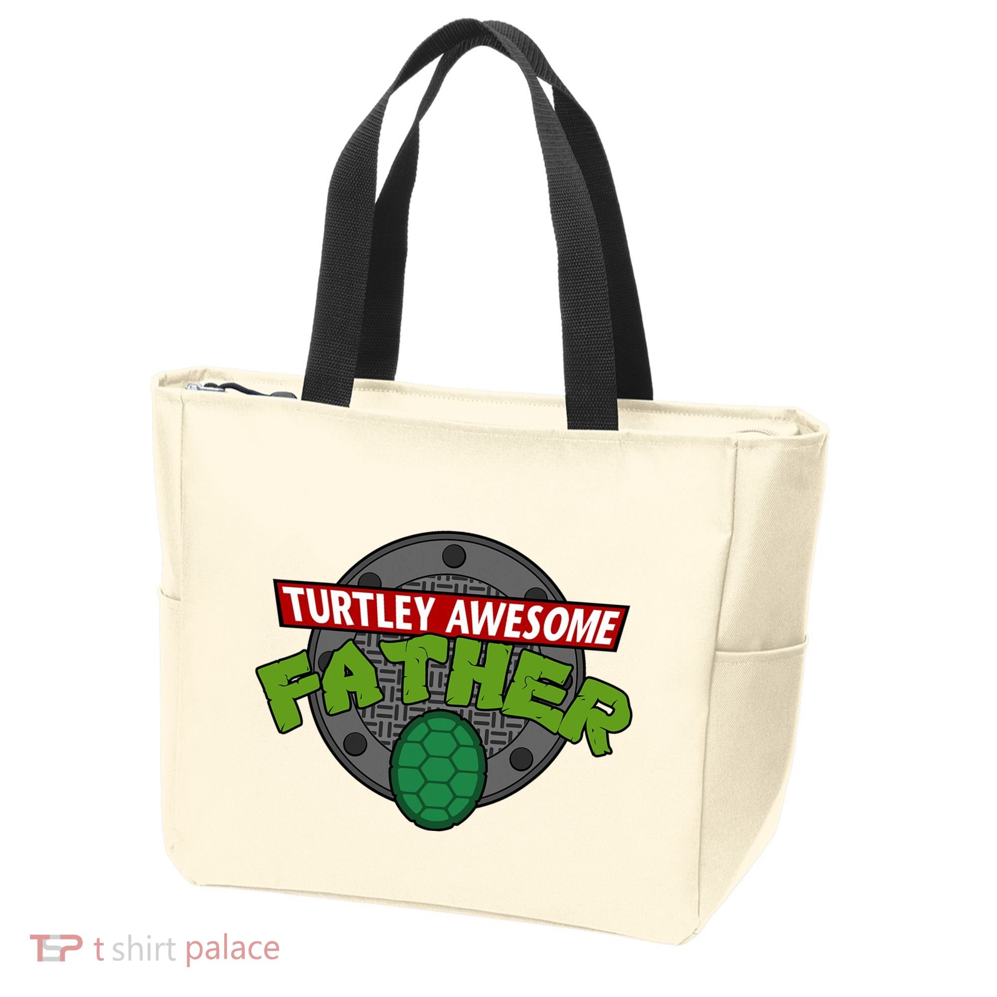 Turtley Awesome Father Awesome Fathers Day Tote Bag