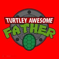 Turtley Awesome Father Awesome Fathers Day Santa Hat thumb 1