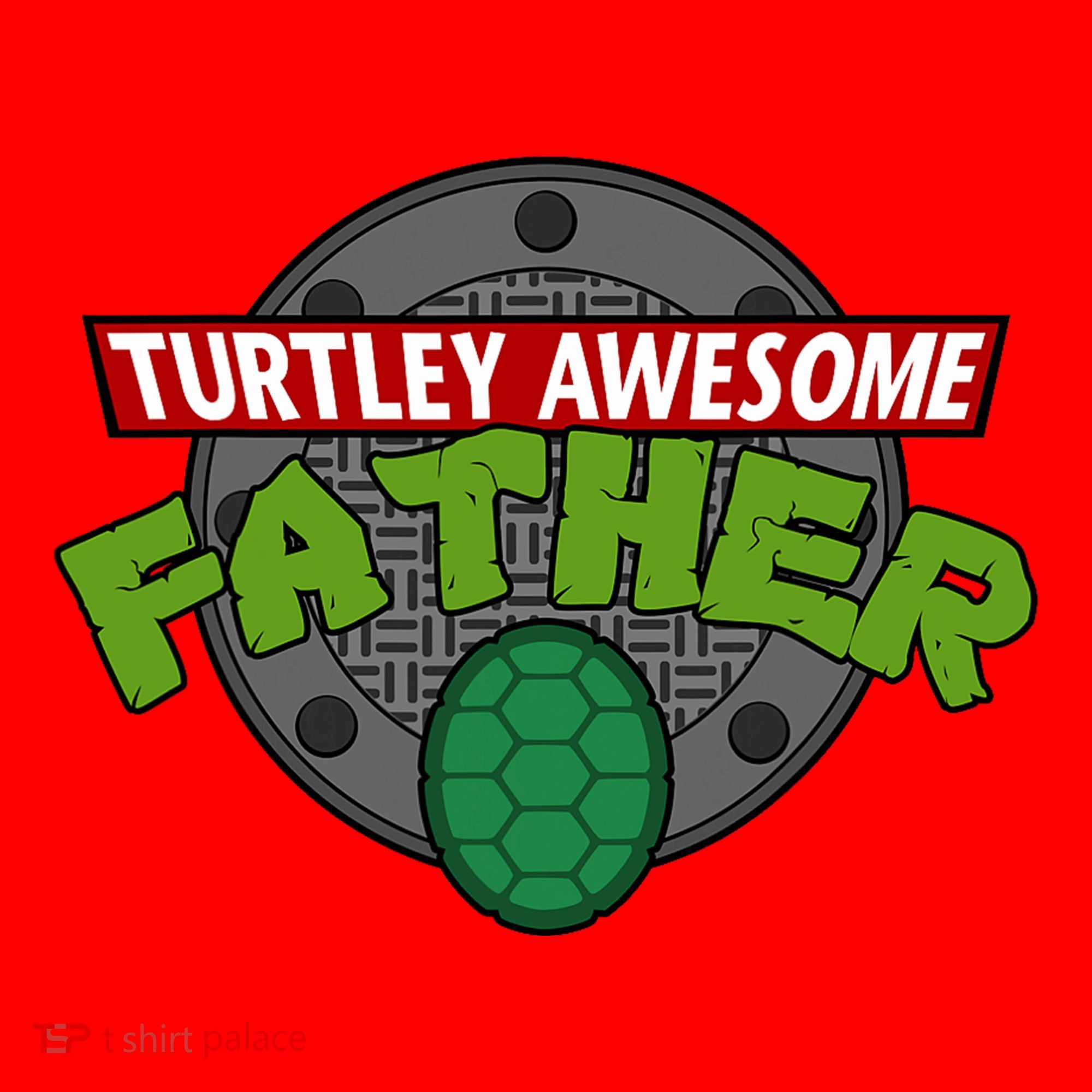 Turtley Awesome Father Awesome Fathers Day Santa Hat