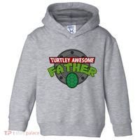 Turtley Awesome Father Awesome Fathers Day Toddler Hoodie thumb 0