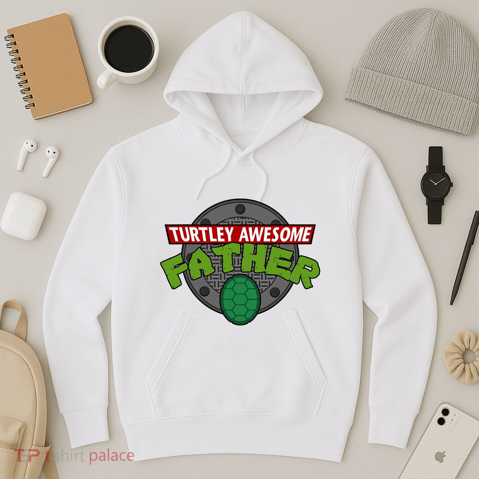 Turtley Awesome Father Awesome Fathers Day Hoodie