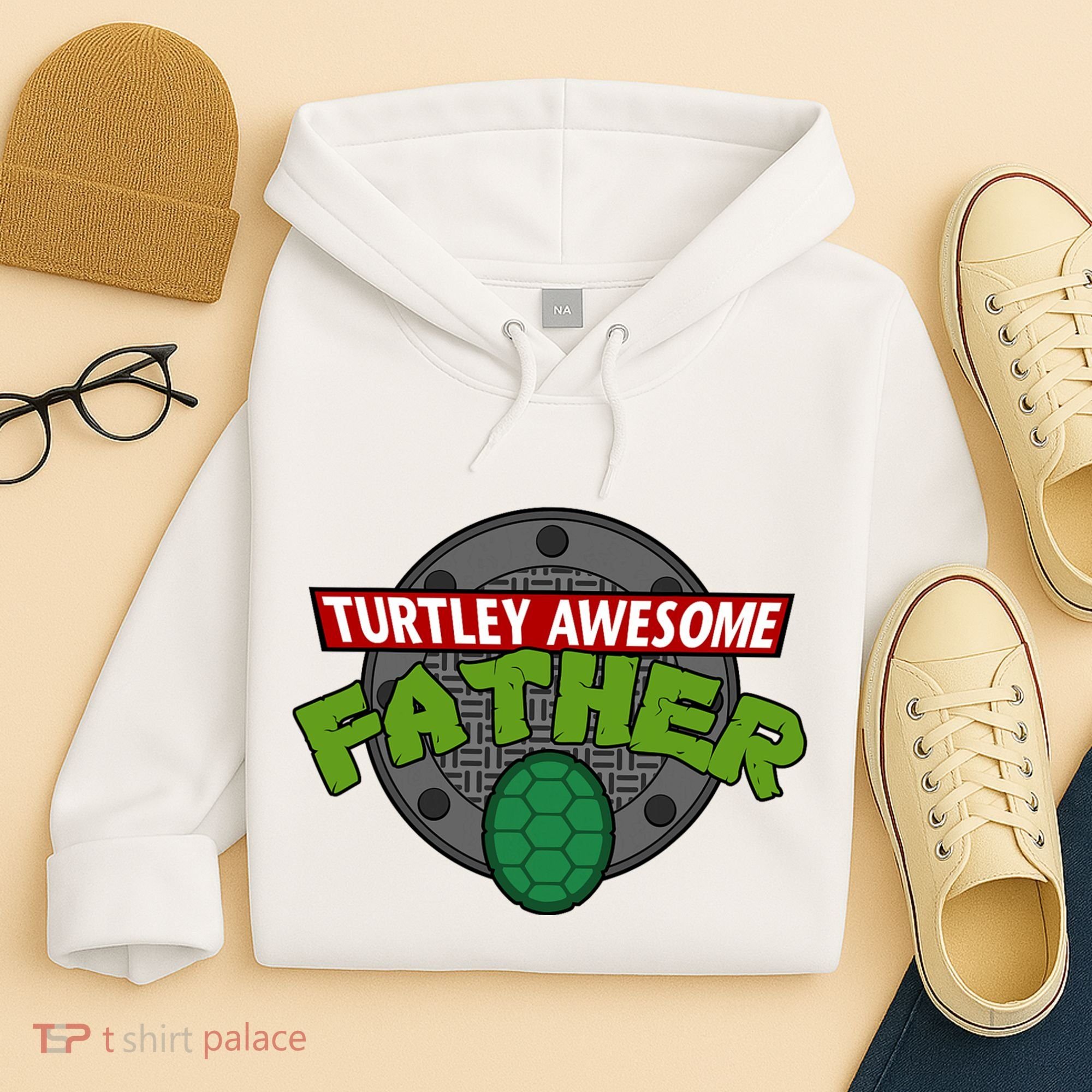 Turtley Awesome Father Awesome Fathers Day Hoodie