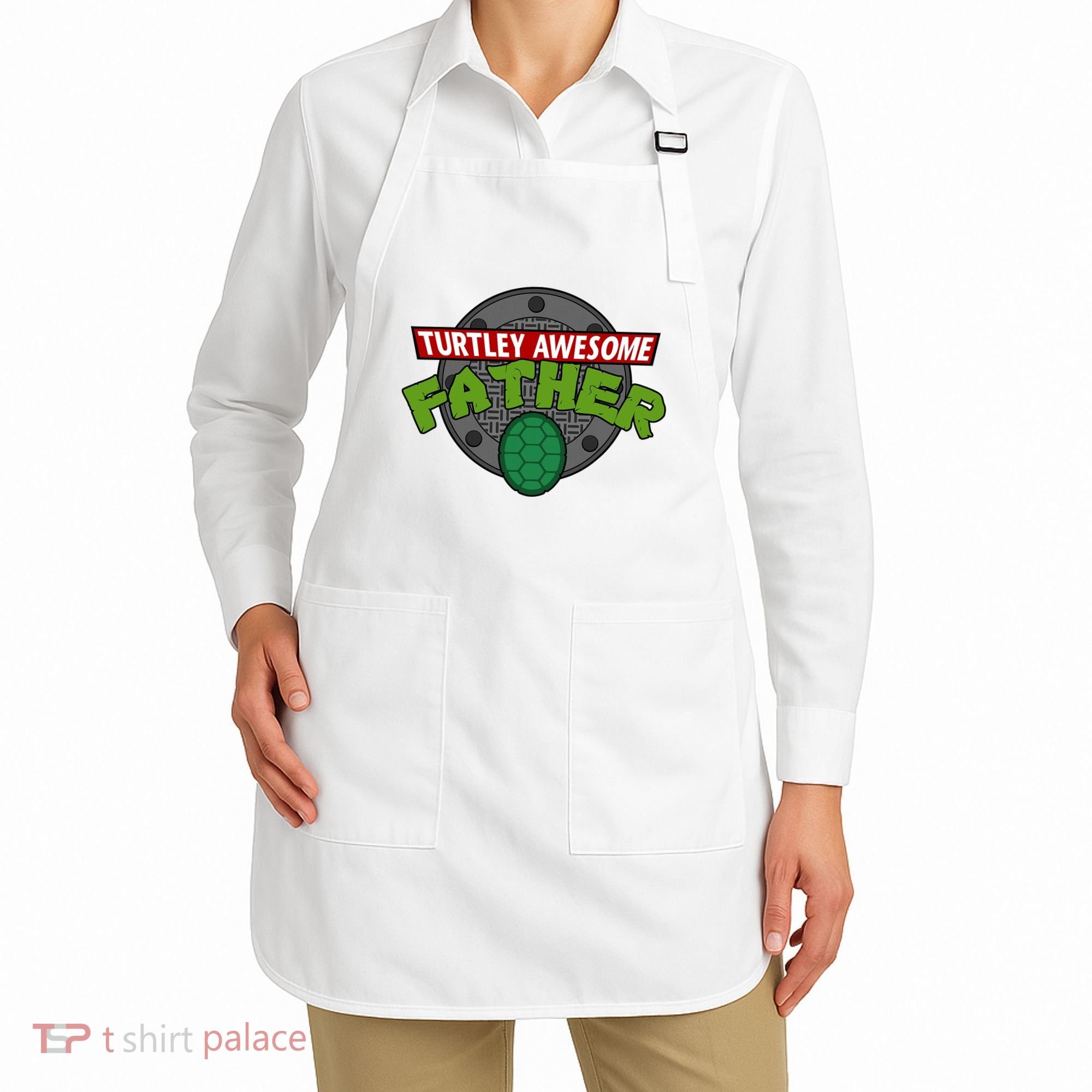 Turtley Awesome Father Awesome Fathers Day Apron