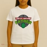Turtley Awesome Father Awesome Fathers Day T-Shirt thumb 4