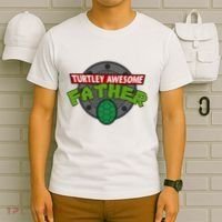 Turtley Awesome Father Awesome Fathers Day T-Shirt thumb 6