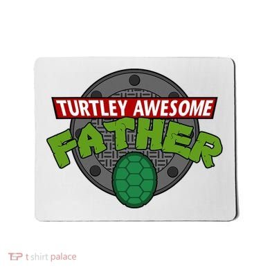 Turtley Awesome Father Awesome Fathers Day Mousepad
