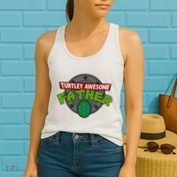 Turtley Awesome Father Awesome Fathers Day Women's Tank Top thumb 2