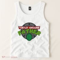 Turtley Awesome Father Awesome Fathers Day Tank Top thumb 2