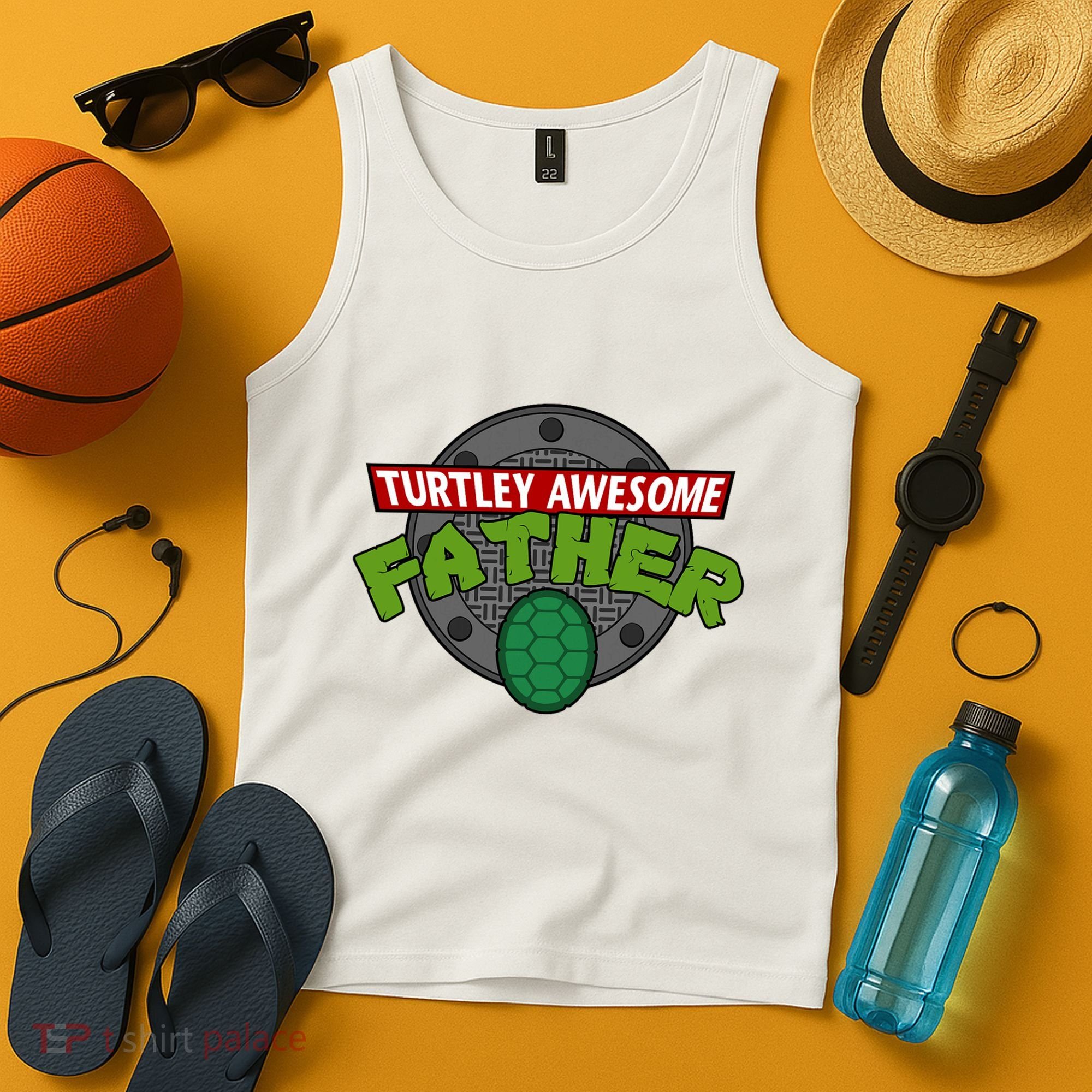 Turtley Awesome Father Awesome Fathers Day Tank Top