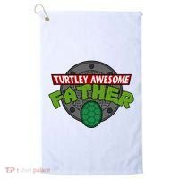 Turtley Awesome Father Awesome Fathers Day Golf Towel thumb 0