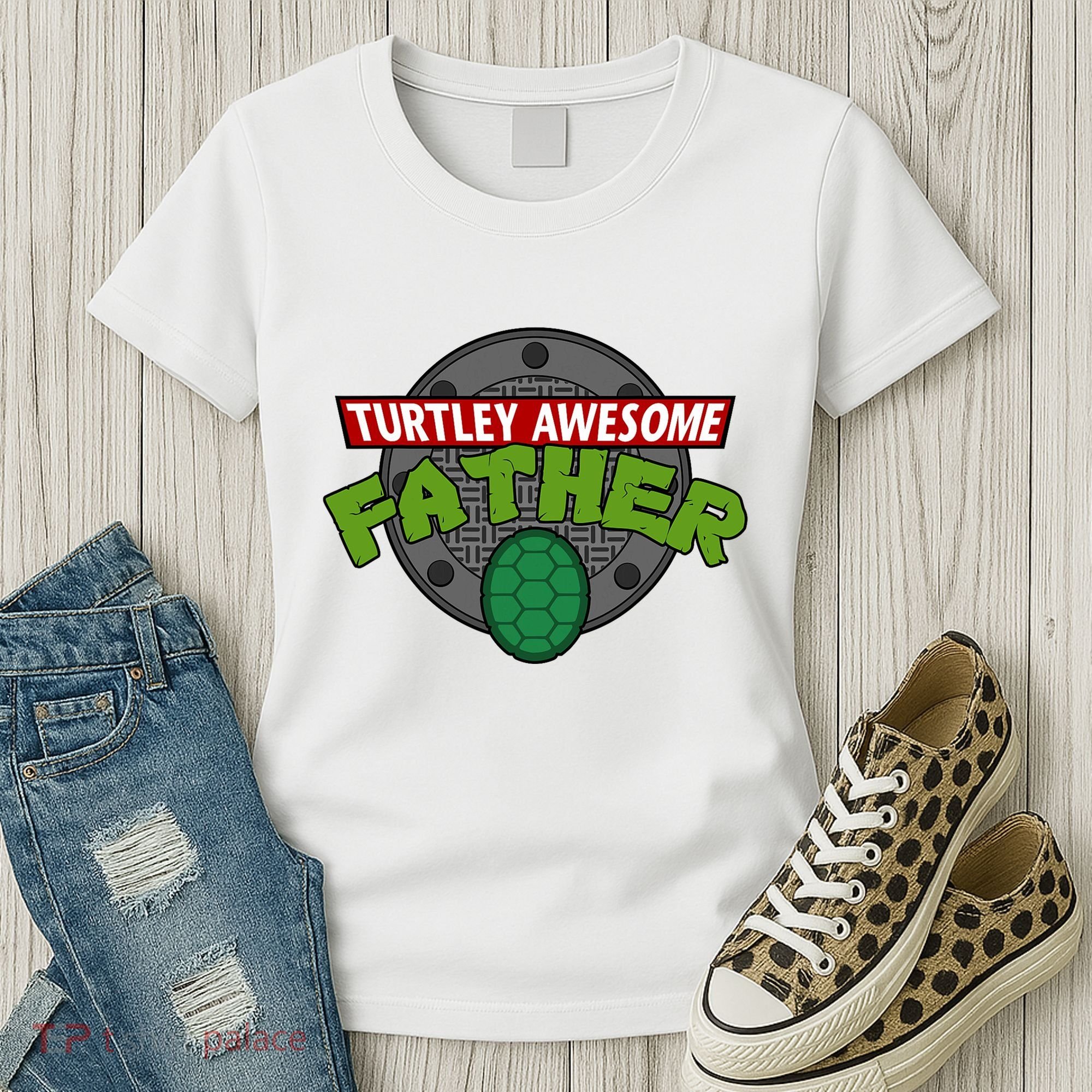 Turtley Awesome Father Awesome Fathers Day Women's T-Shirt