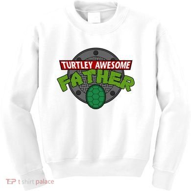 Turtley Awesome Father Awesome Fathers Day Kids Sweatshirt