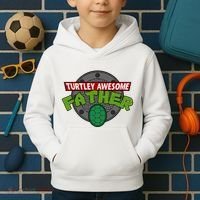 Turtley Awesome Father Awesome Fathers Day Kids Hoodie thumb 2