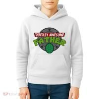 Turtley Awesome Father Awesome Fathers Day Kids Hoodie thumb 4