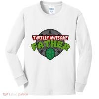 Turtley Awesome Father Awesome Fathers Day Kids Long Sleeve Shirt thumb 0
