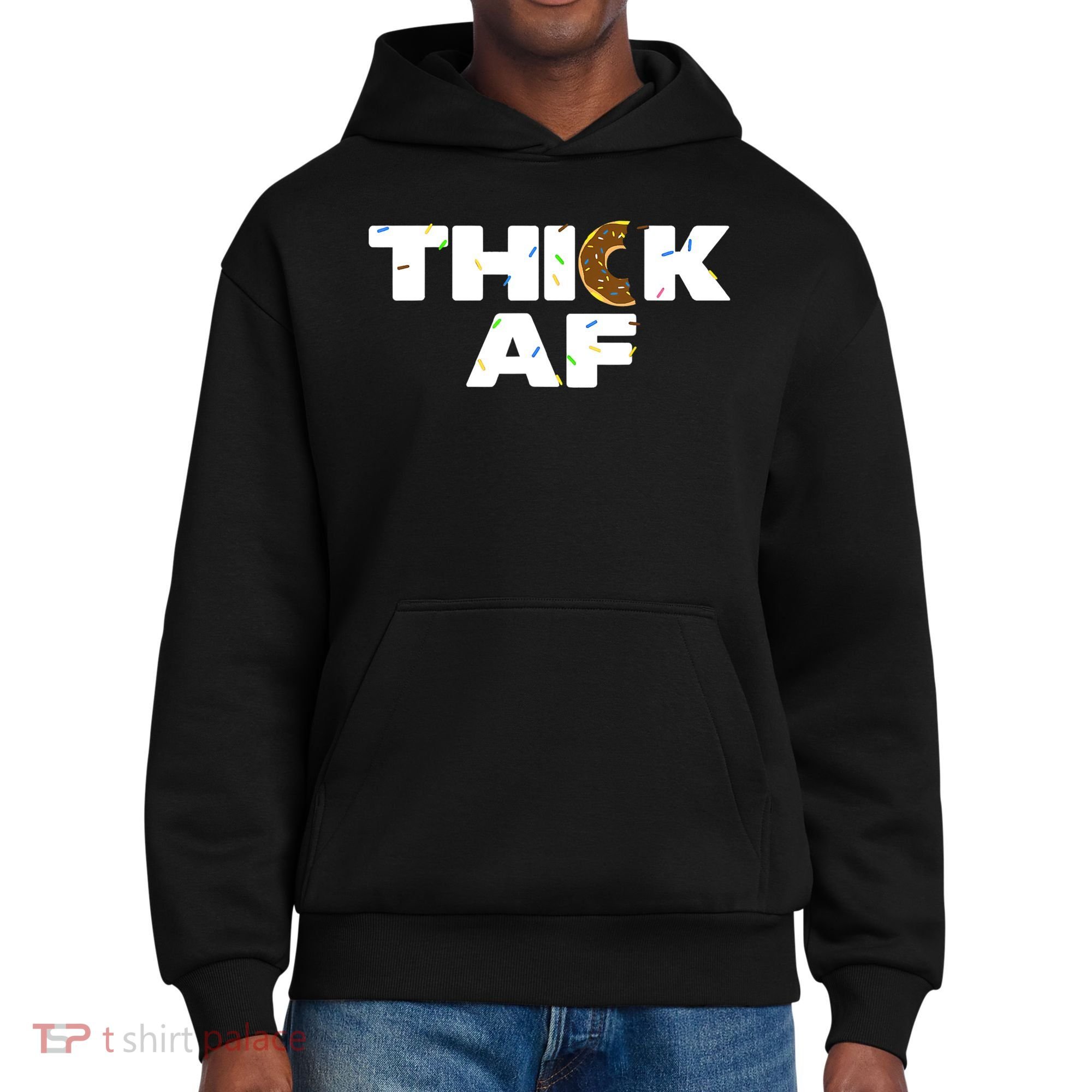 Thick AF Funny Donut Fitness Weightlifting District V.I.T. Heavyweight Hoodie