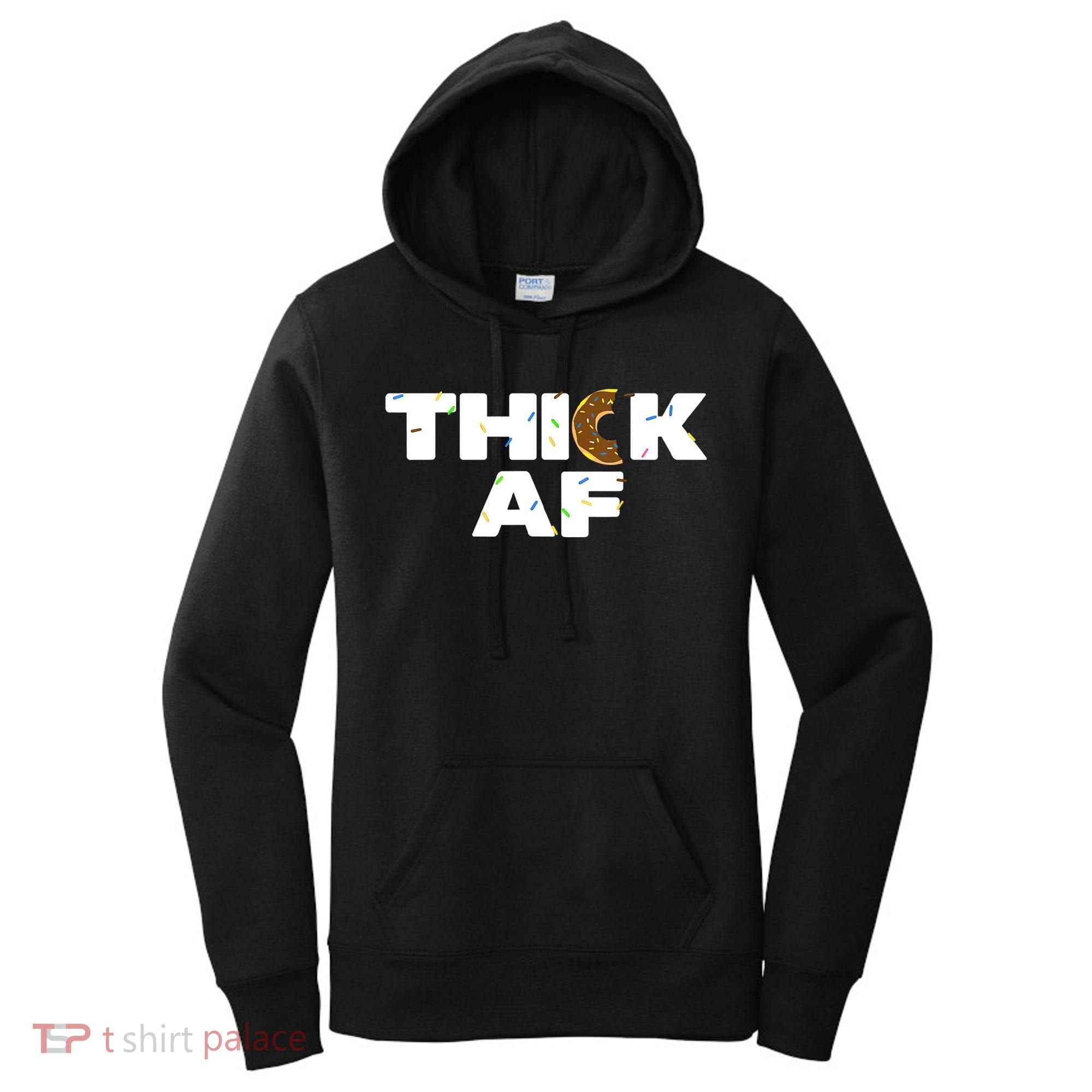 Thick AF Funny Donut Fitness Weightlifting Women's Hoodie