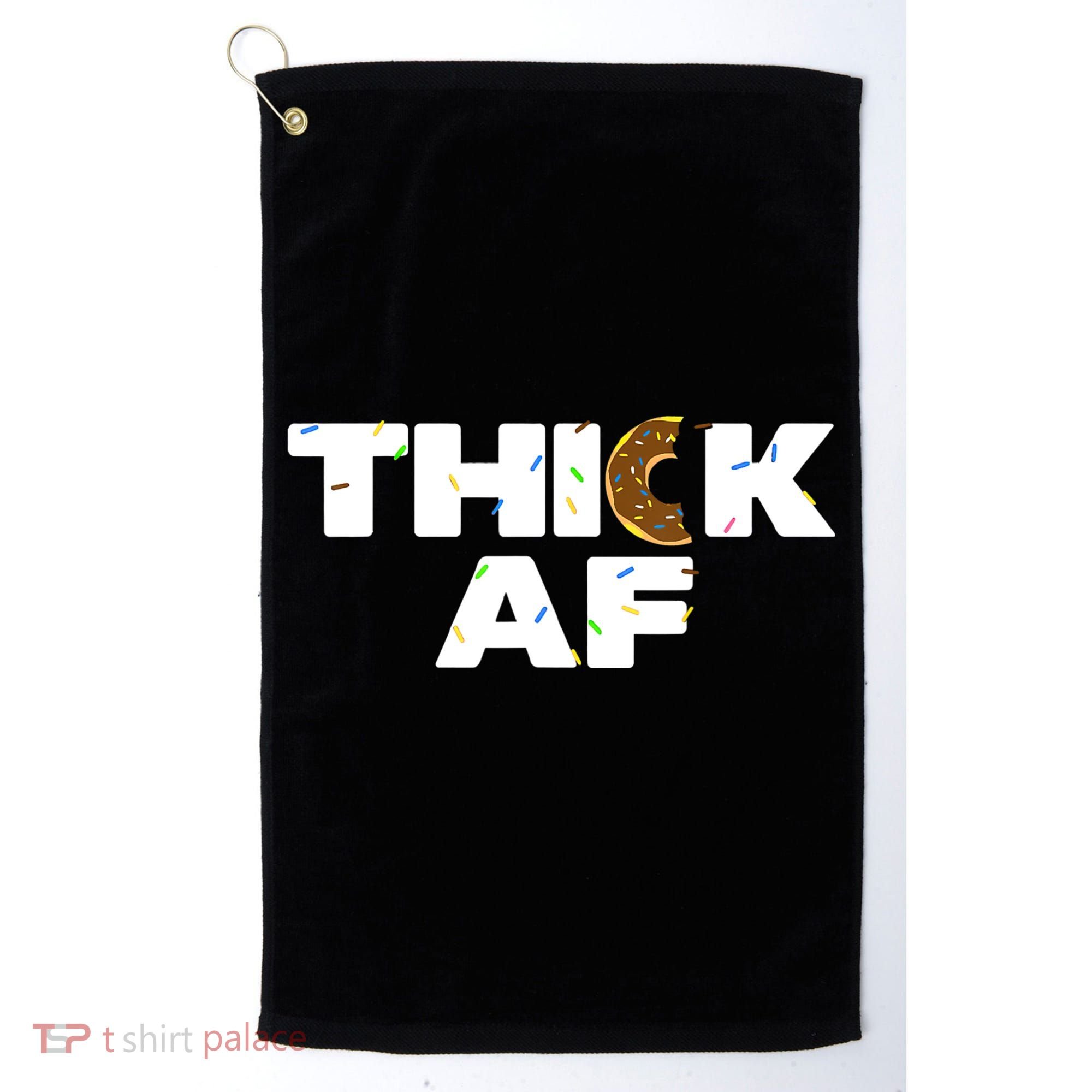Thick AF Funny Donut Fitness Weightlifting Golf Towel