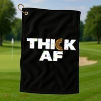 Thick AF Funny Donut Fitness Weightlifting Golf Towel thumb 1