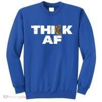 Thick AF Funny Donut Fitness Weightlifting Sweatshirt thumb 0
