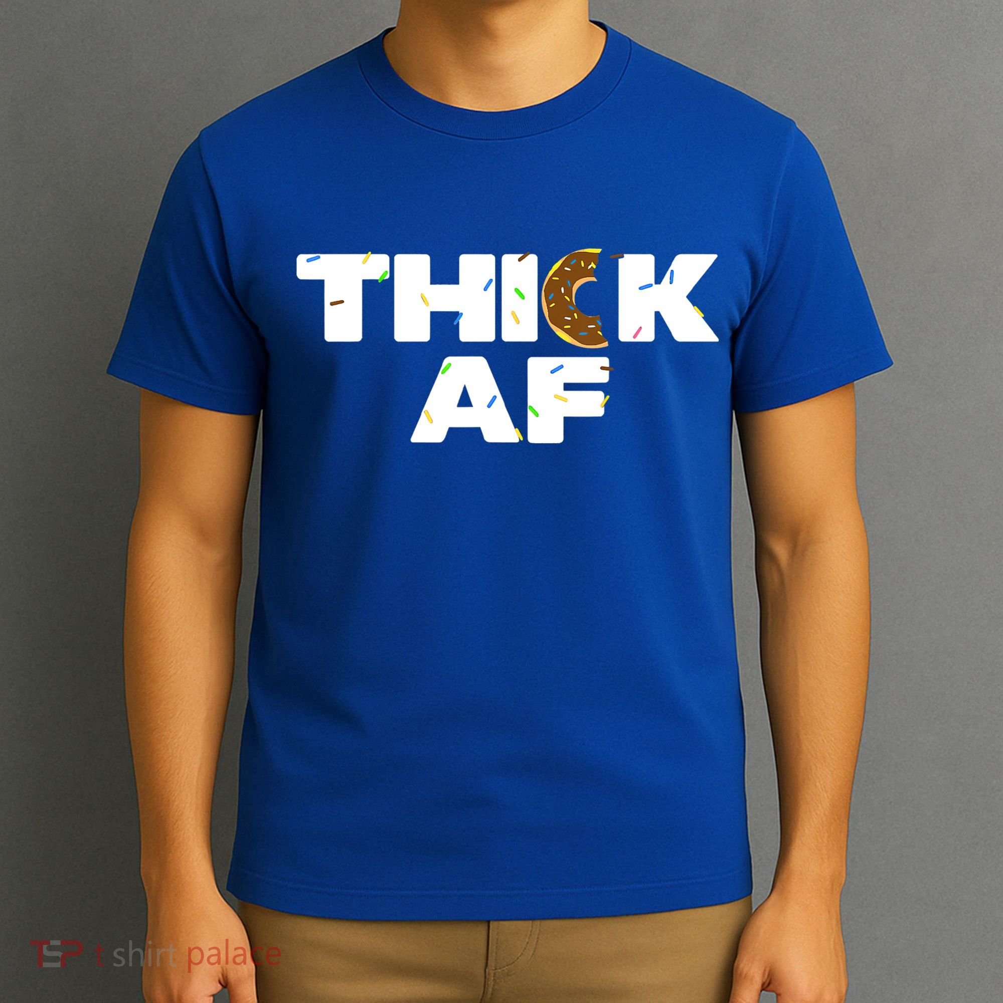 Thick AF Funny Donut Fitness Weightlifting T-Shirt