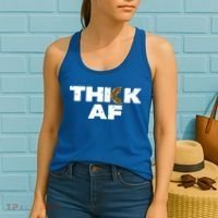 Thick AF Funny Donut Fitness Weightlifting Women's Tank Top thumb 2