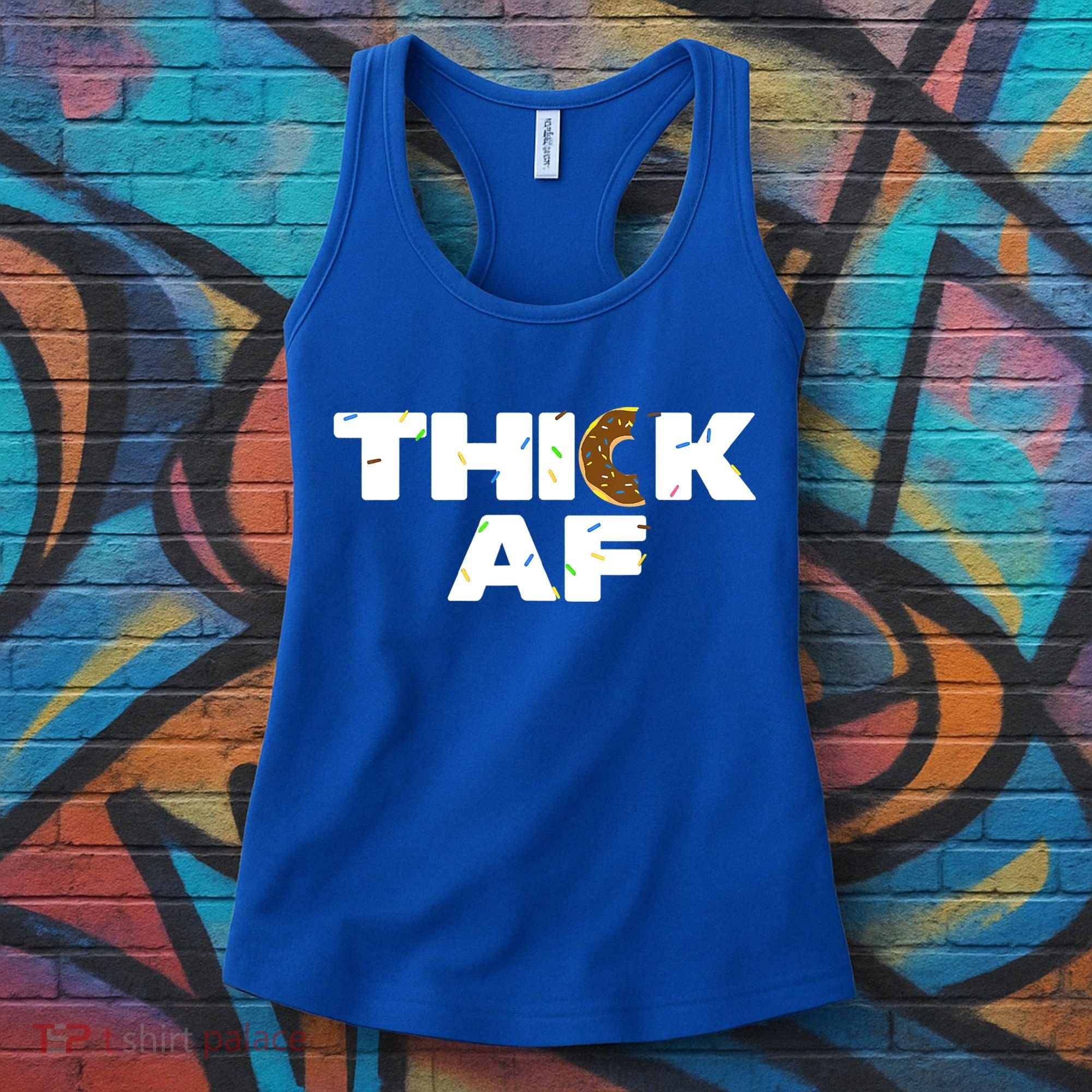 Thick AF Funny Donut Fitness Weightlifting Women's Tank Top