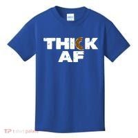 Thick AF Funny Donut Fitness Weightlifting Kids T-Shirt thumb 0