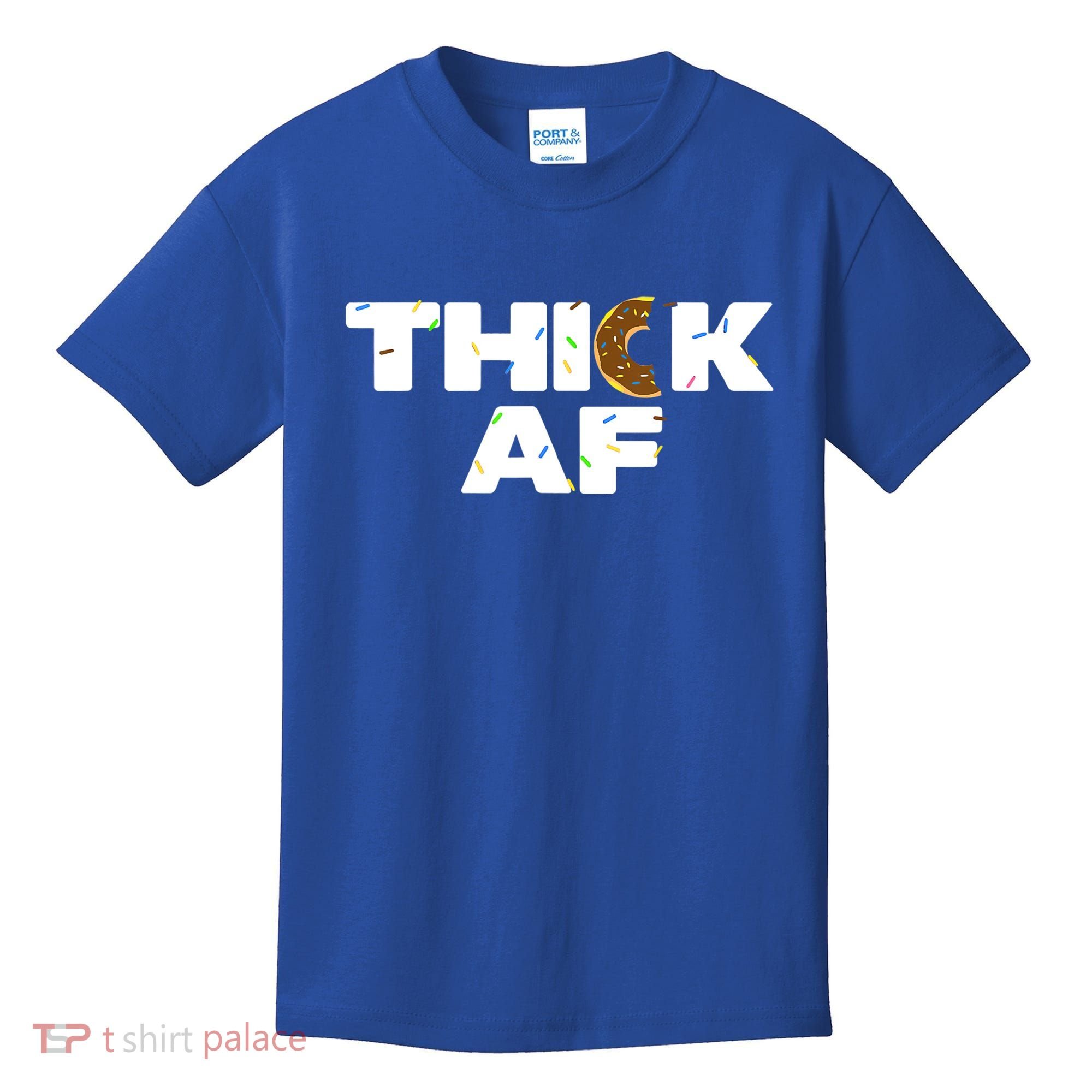 Thick AF Funny Donut Fitness Weightlifting Kids T-Shirt