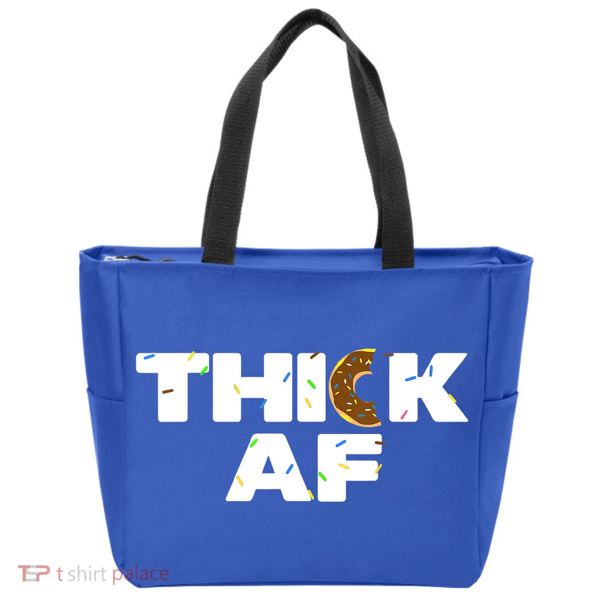 Thick AF Funny Donut Fitness Weightlifting Tote Bag