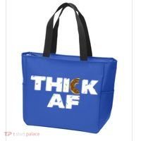 Thick AF Funny Donut Fitness Weightlifting Tote Bag thumb 3