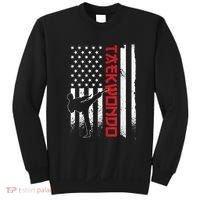 Taekwondo American Flag Taekwondo Fighter Us Flag Sweatshirt thumb 0