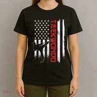 Taekwondo American Flag Taekwondo Fighter Us Flag T-Shirt thumb 4