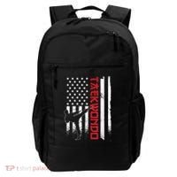 Taekwondo American Flag Taekwondo Fighter Us Flag Backpack thumb 0