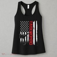 Taekwondo American Flag Taekwondo Fighter Us Flag Women's Tank Top thumb 3