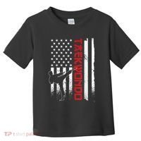 Taekwondo American Flag Taekwondo Fighter Us Flag Toddler T-Shirt thumb 0