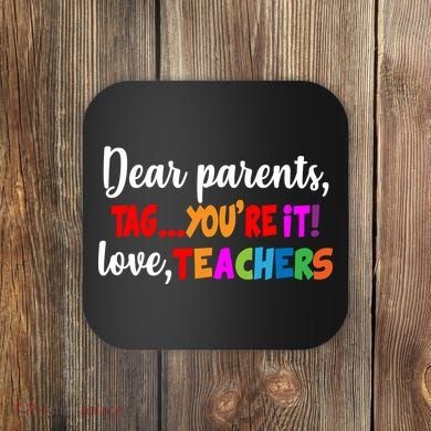 Tag You're It Love Teachers Coaster