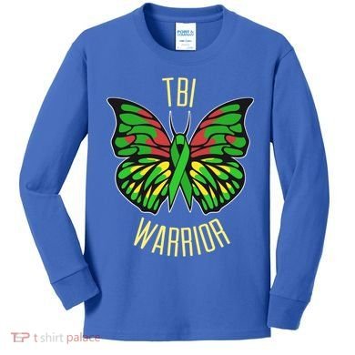 Tbi Awareness Gift Great Gift Traumatic Brain Injury Present Cool Gift Kids Long Sleeve Shirt