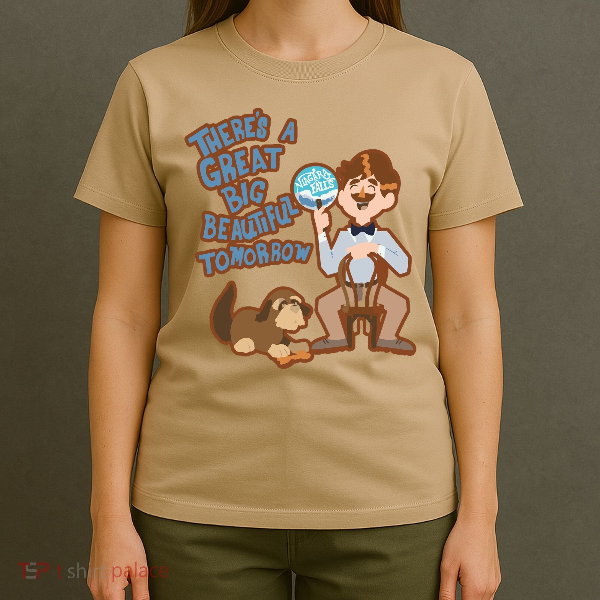 Theres A Great Big Beautiful Tomorrow Men And Dog T-Shirt