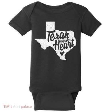 Texan At Heart  Baby Bodysuit