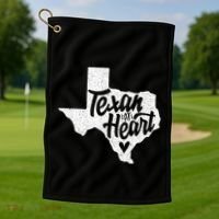 Texan At Heart  Golf Towel thumb 1