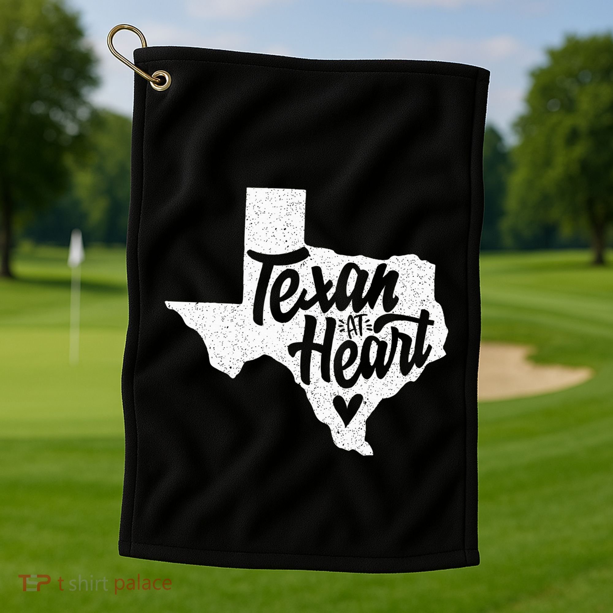 Texan At Heart  Golf Towel