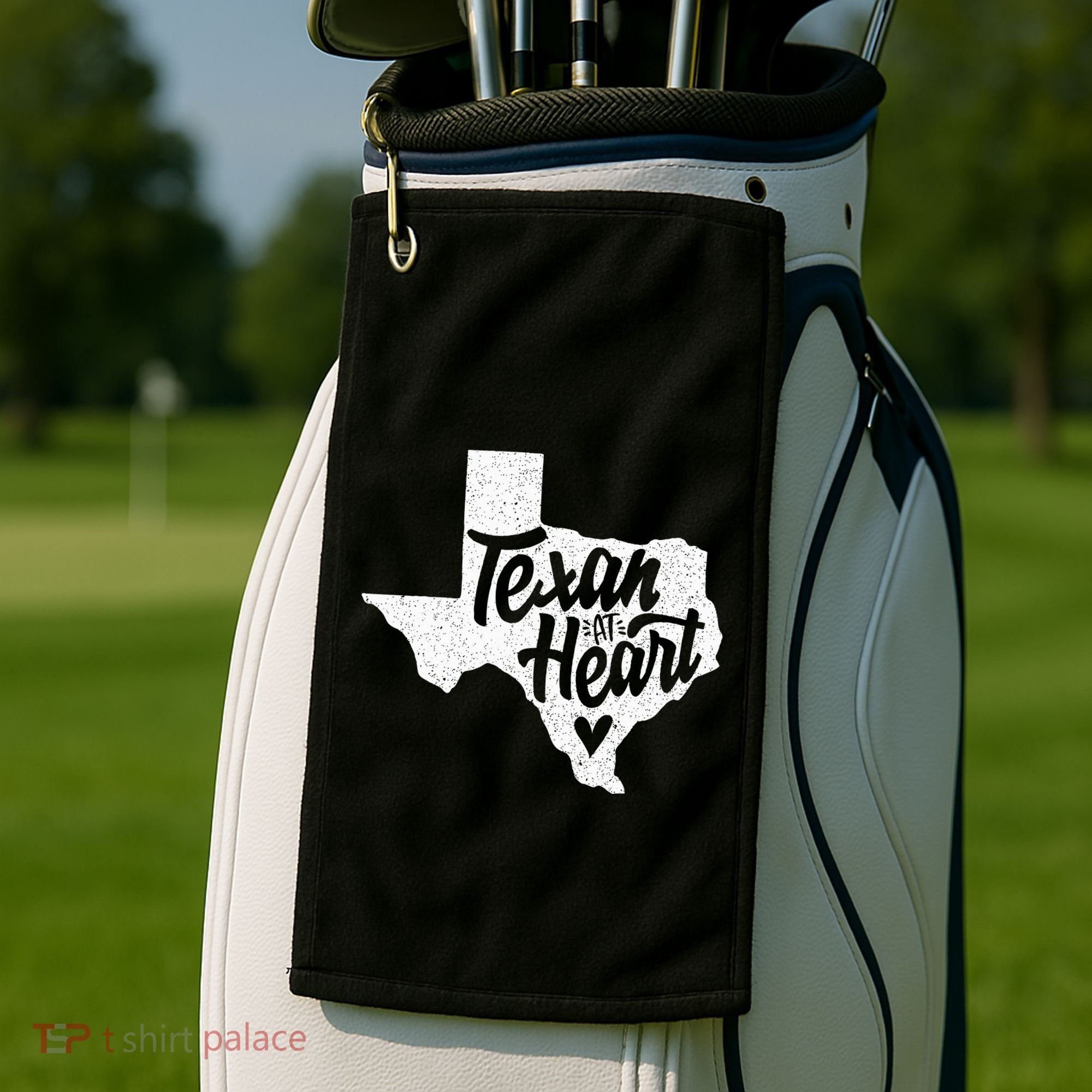Texan At Heart  Golf Towel