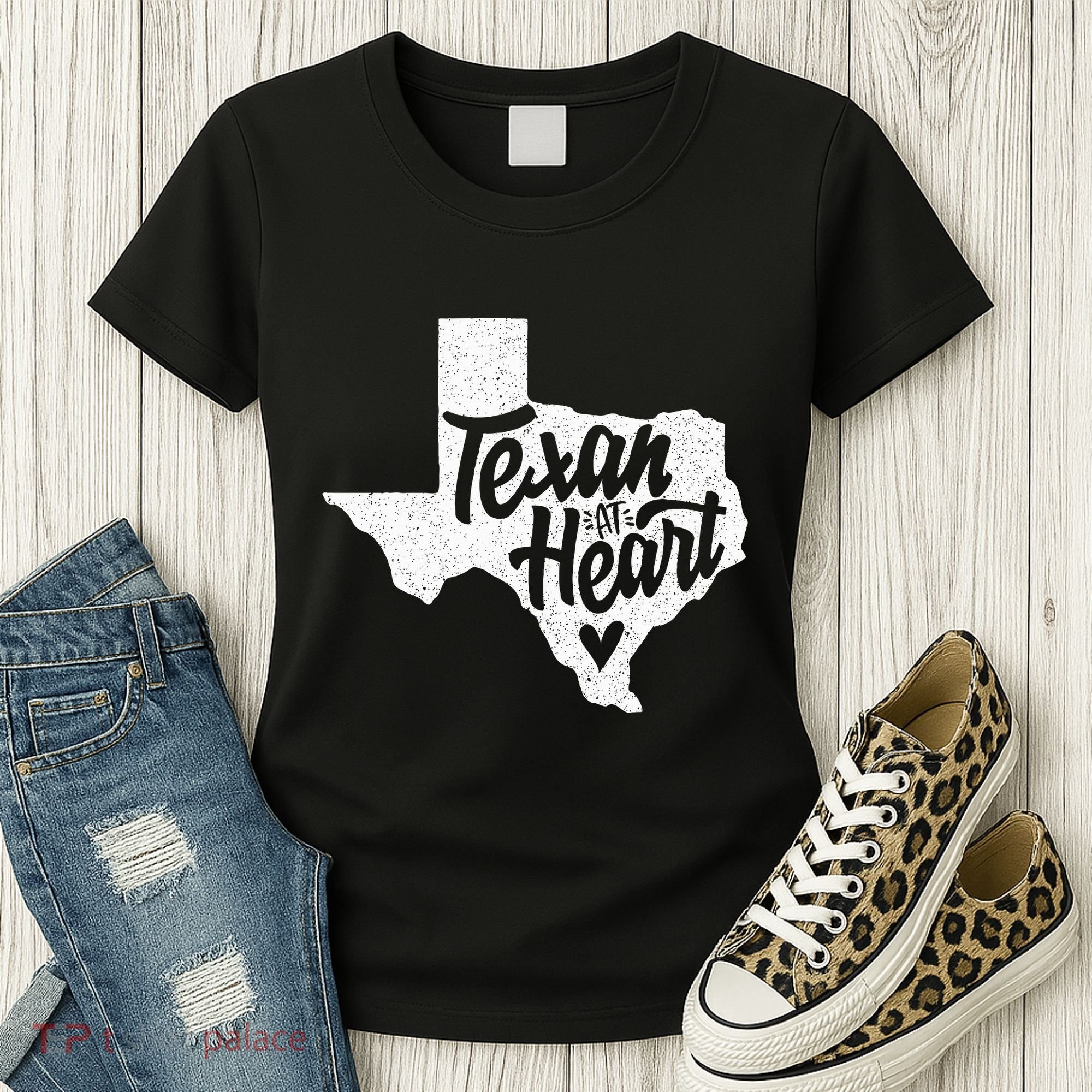 Texan At Heart  Women's T-Shirt