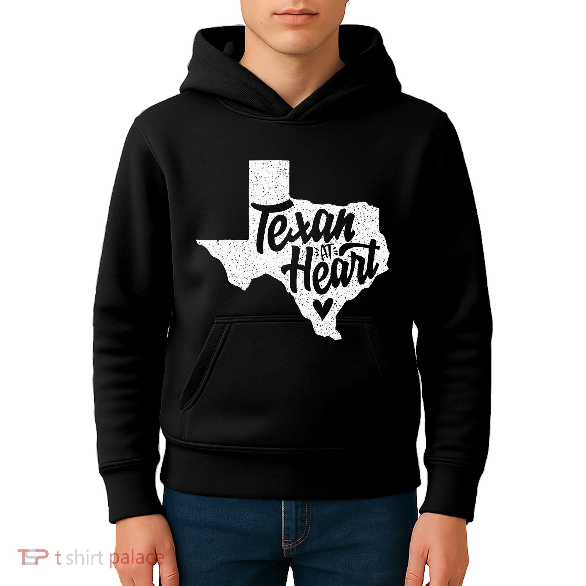 Texan At Heart  Kids Hoodie
