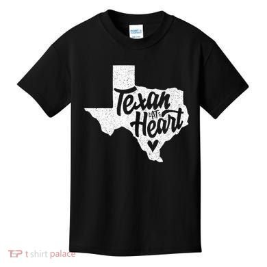 Texan At Heart  Kids T-Shirt