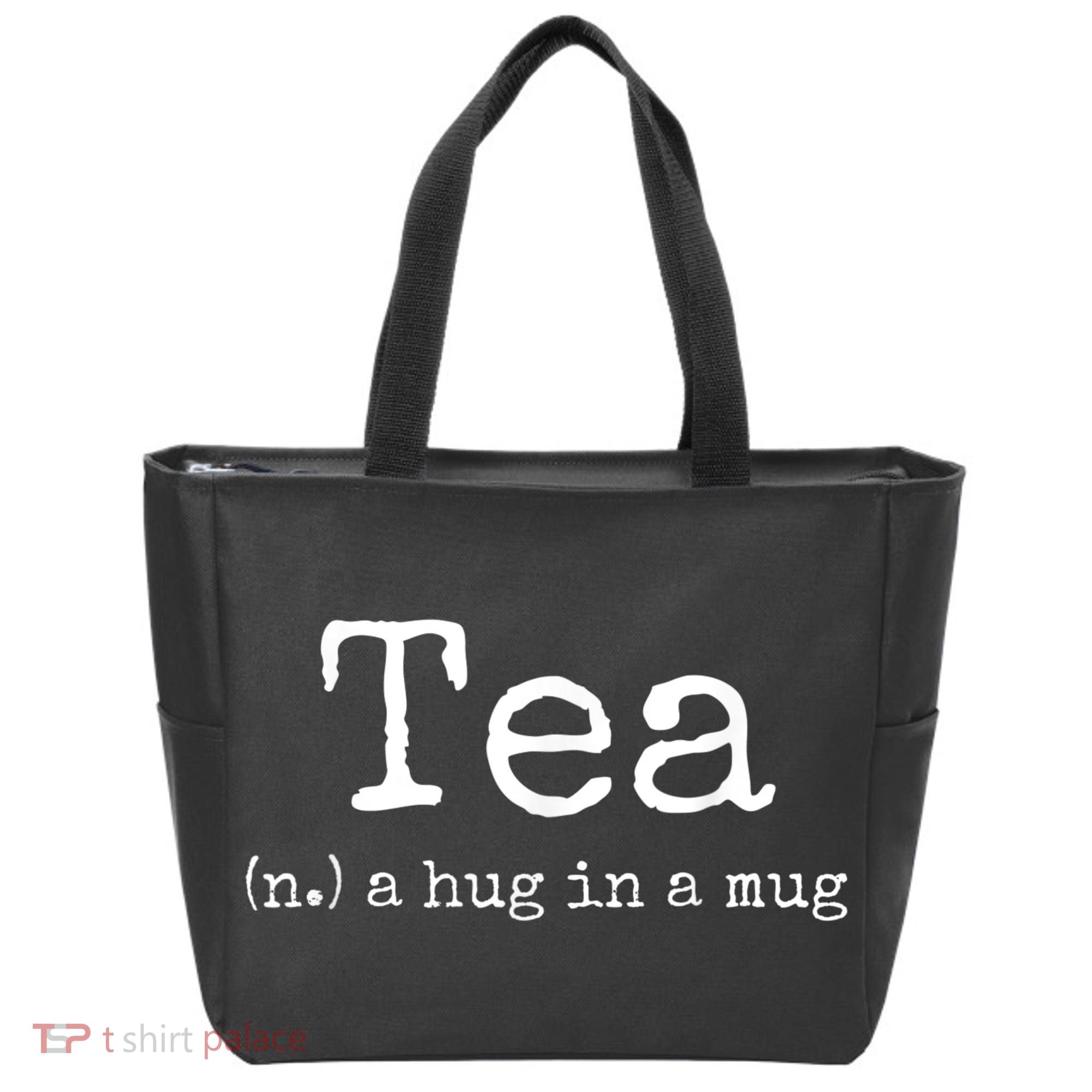 Tea A Hug In A Mug Tea Drinker Drinking Fan Enthusiast Tote Bag