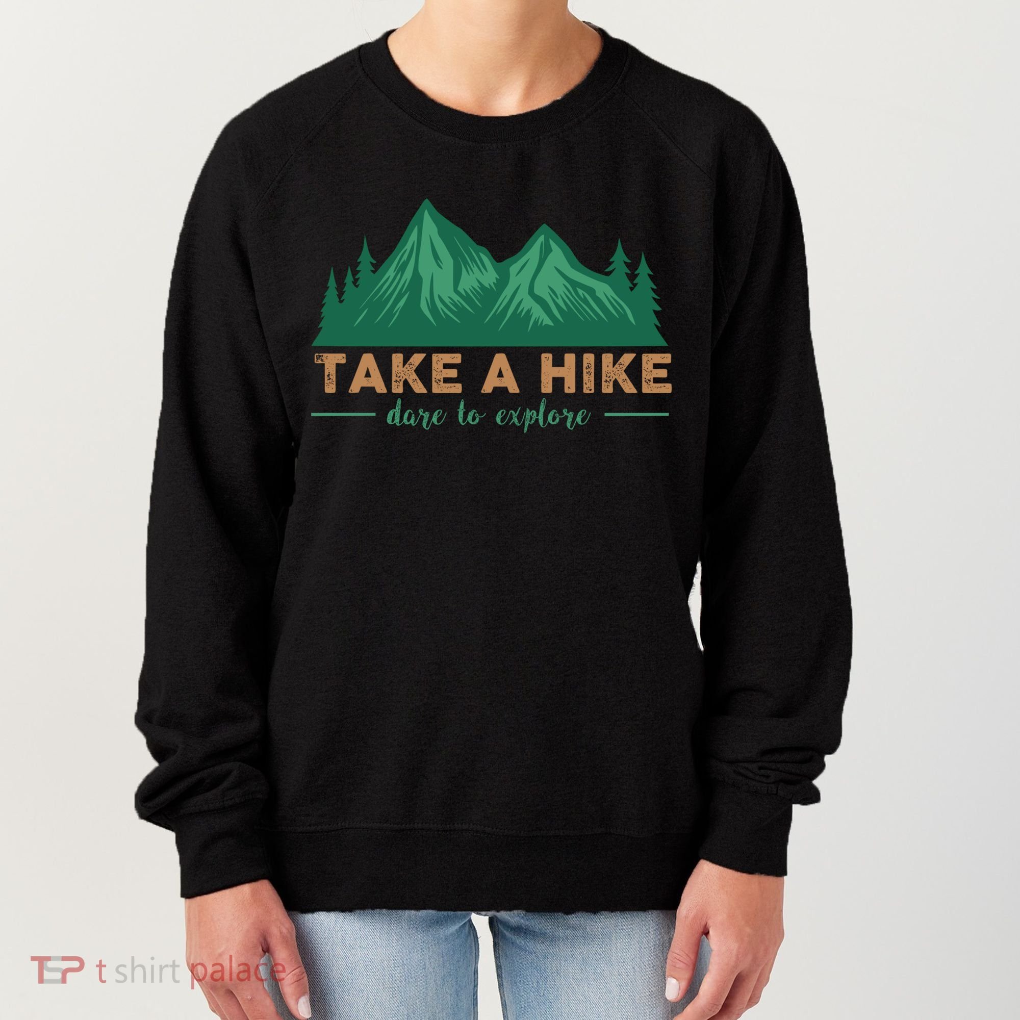 Take A Hike Funny Gift Mountain Adventure Camping Outdoor Retro Gift Women's Sweatshirt