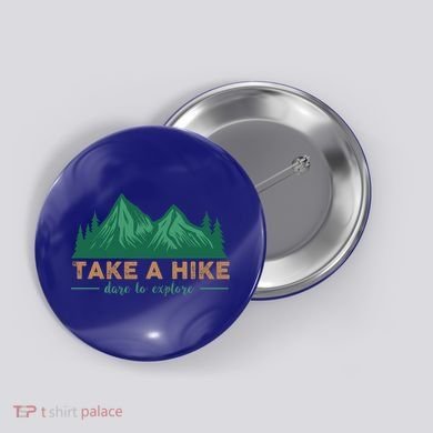 Take A Hike Funny Gift Mountain Adventure Camping Outdoor Retro Gift Button