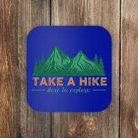 Take A Hike Funny Gift Mountain Adventure Camping Outdoor Retro Gift Coaster thumb 0